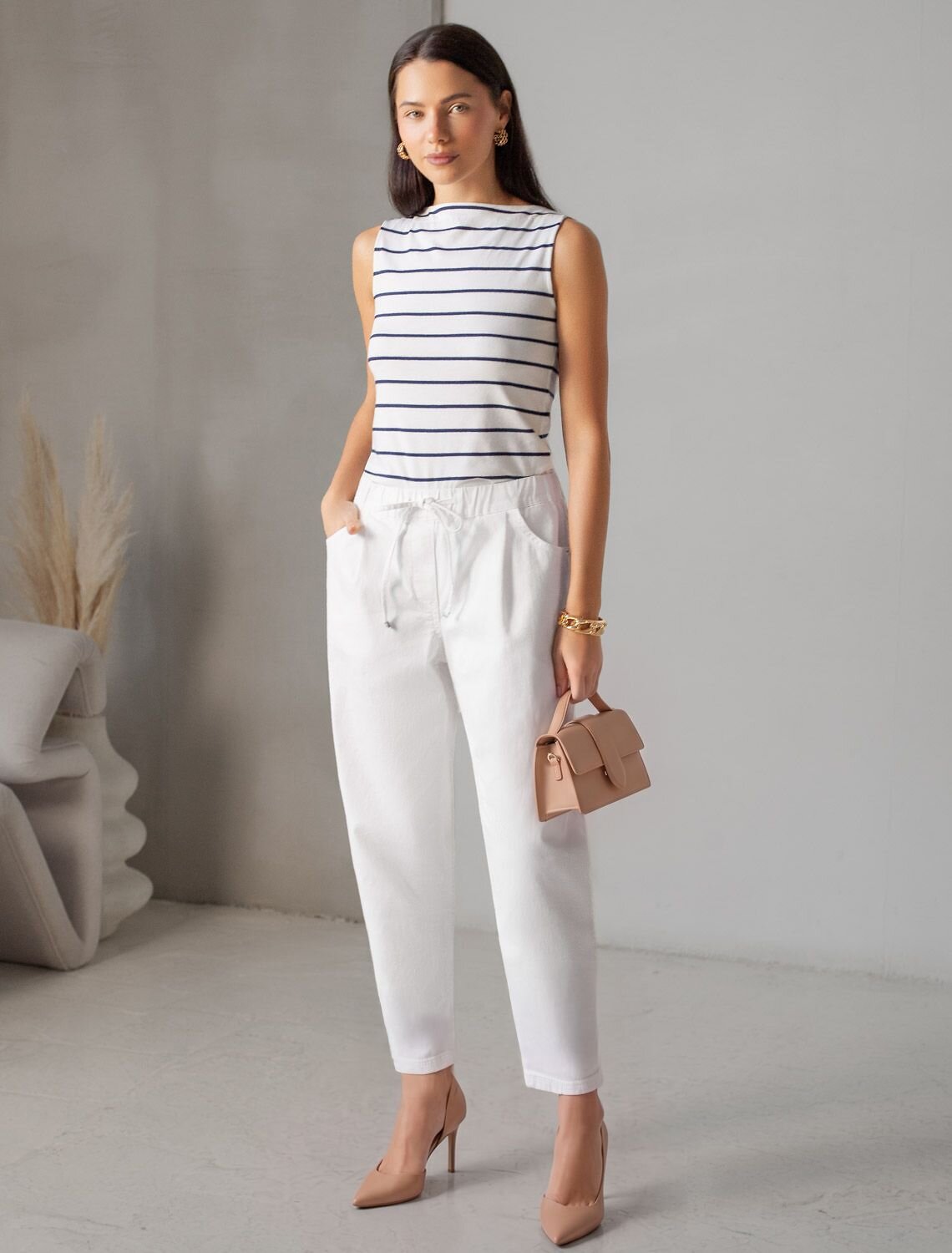 VILATTE Джинсы 593008 D54.316 белый