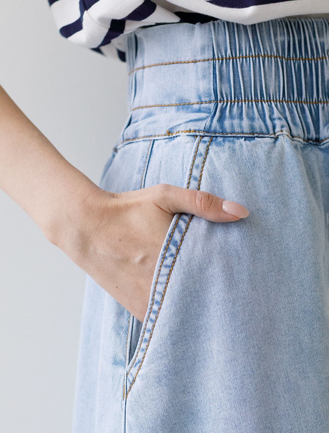 VILATTE Юбка 593015 D56.128 светло-голубой