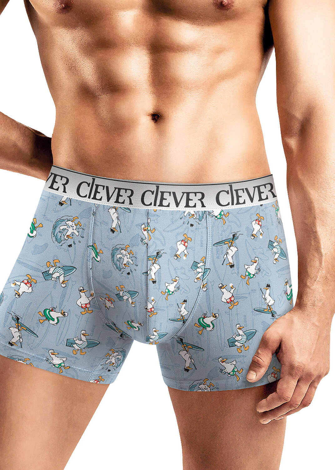 CLEVER Трусы 593122 MSH561073 св.синий/белый