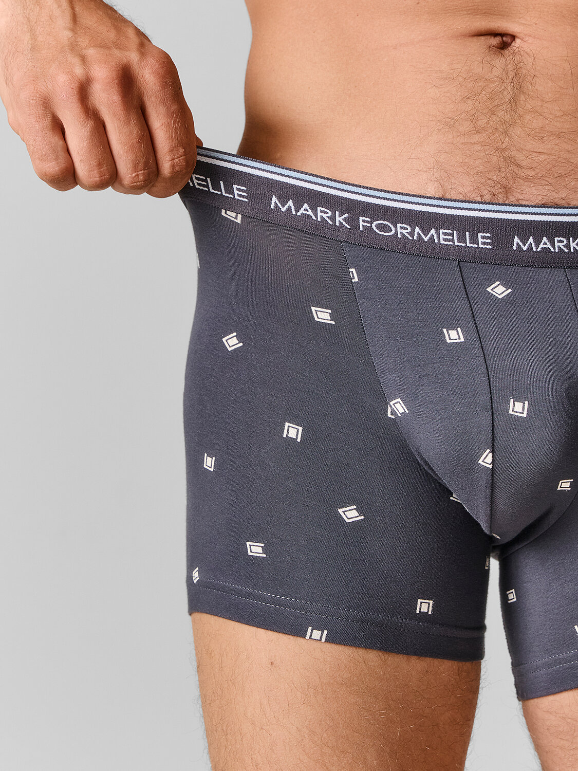 MARK FORMELLE Трусы 593441 411221 квадратный узор на графите