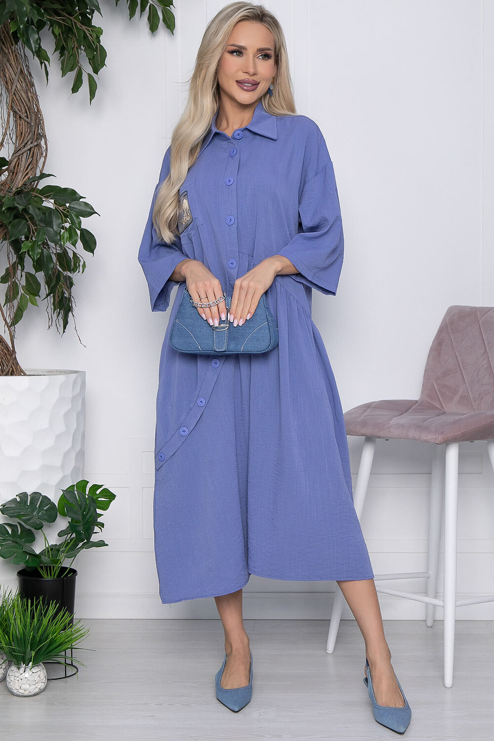 LT Collection Платье 593965 П15685-5М Синий