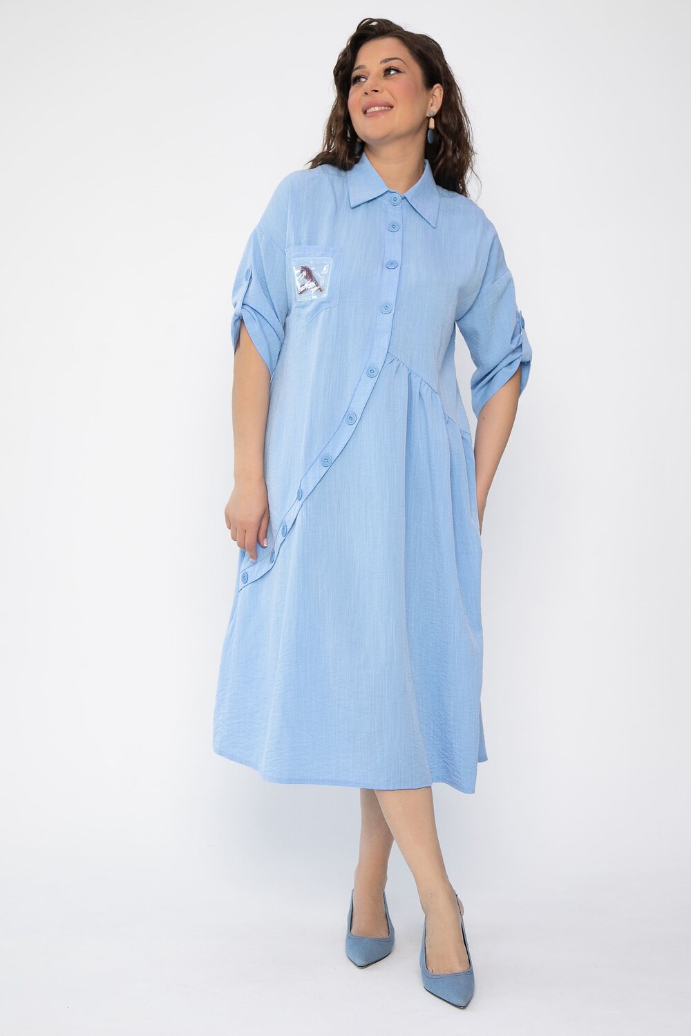 LT Collection Платье 593966 П15684-5М Голубой