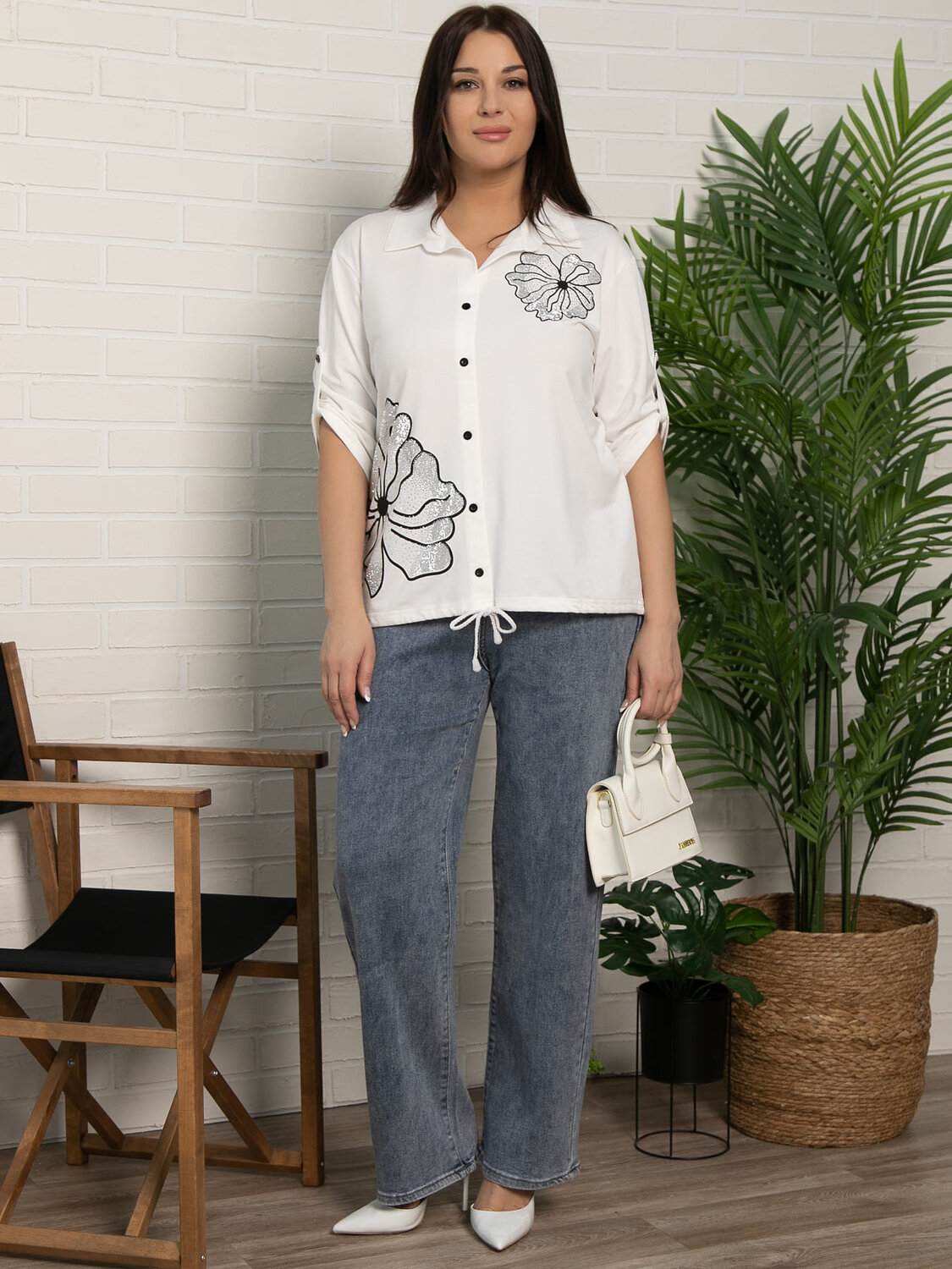 LT Collection Блуза 593994 Б15712-18М Белый