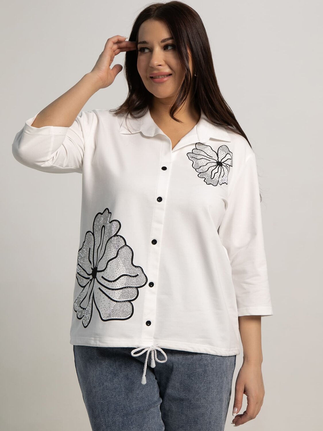 LT Collection Блуза 593994 Б15712-18М Белый