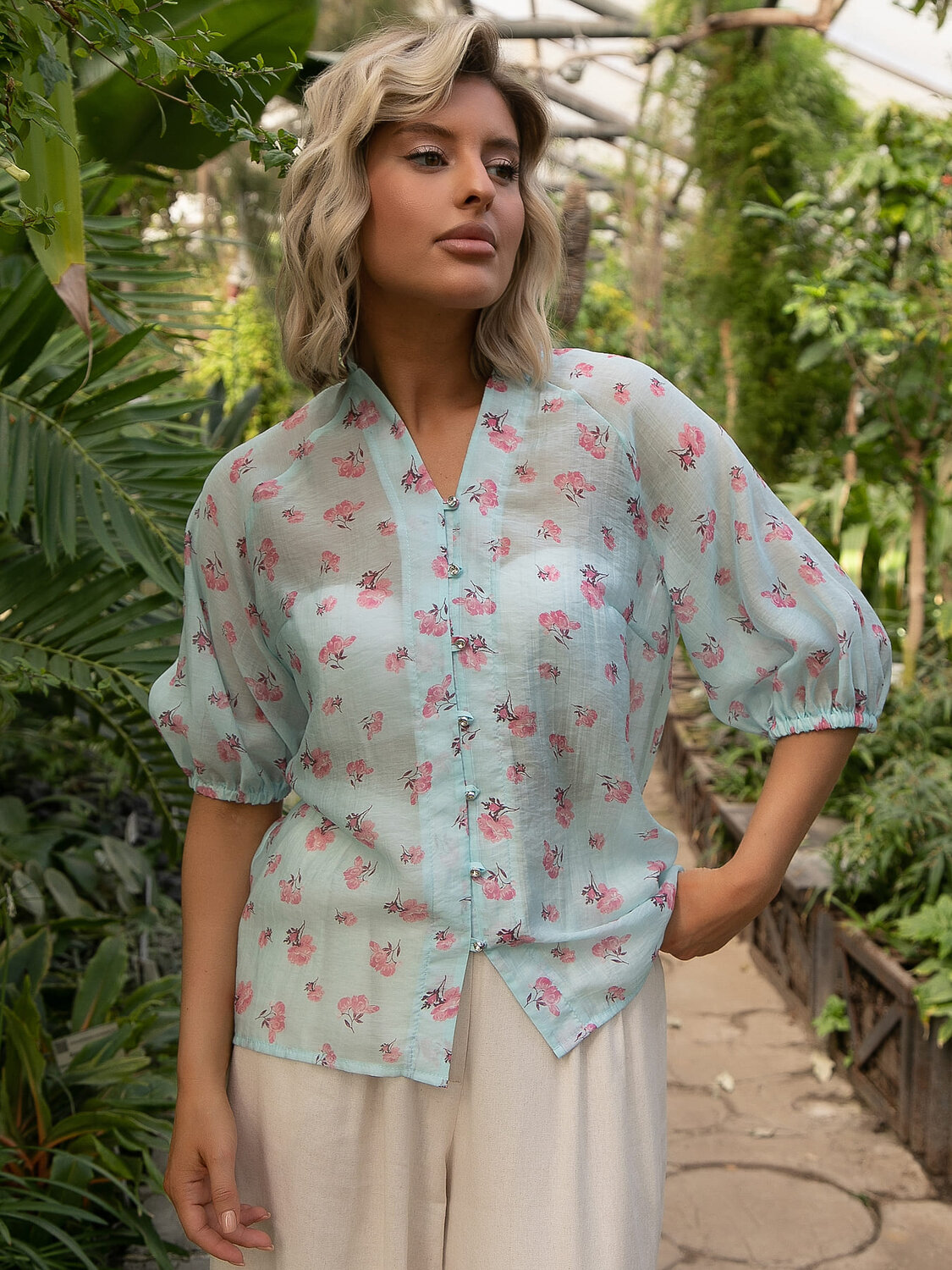 LT Collection Блуза 594005 Б15489-45М Голубой