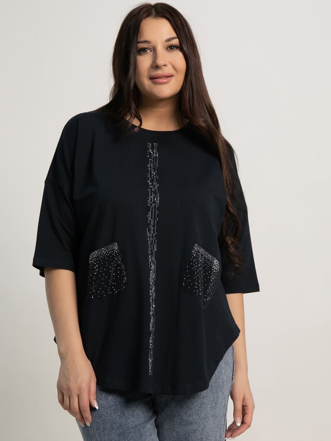 LT Collection Блуза 594011 Б15443-24М Темно-синий
