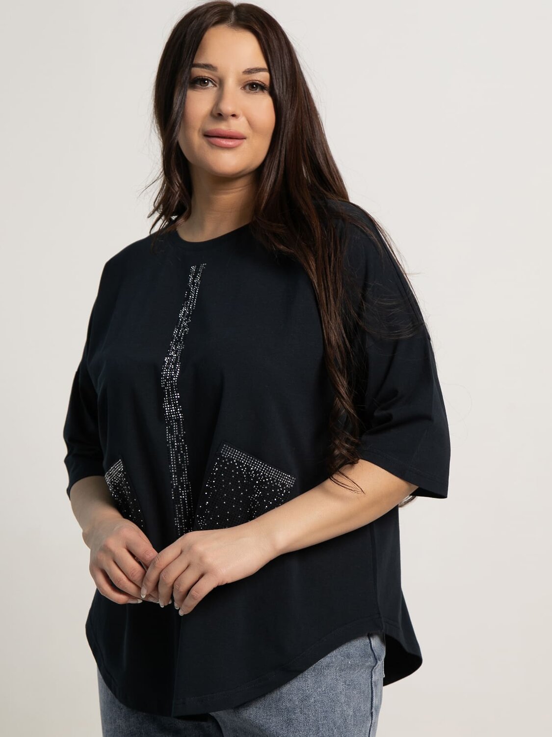 LT Collection Блуза 594011 Б15443-24М Темно-синий