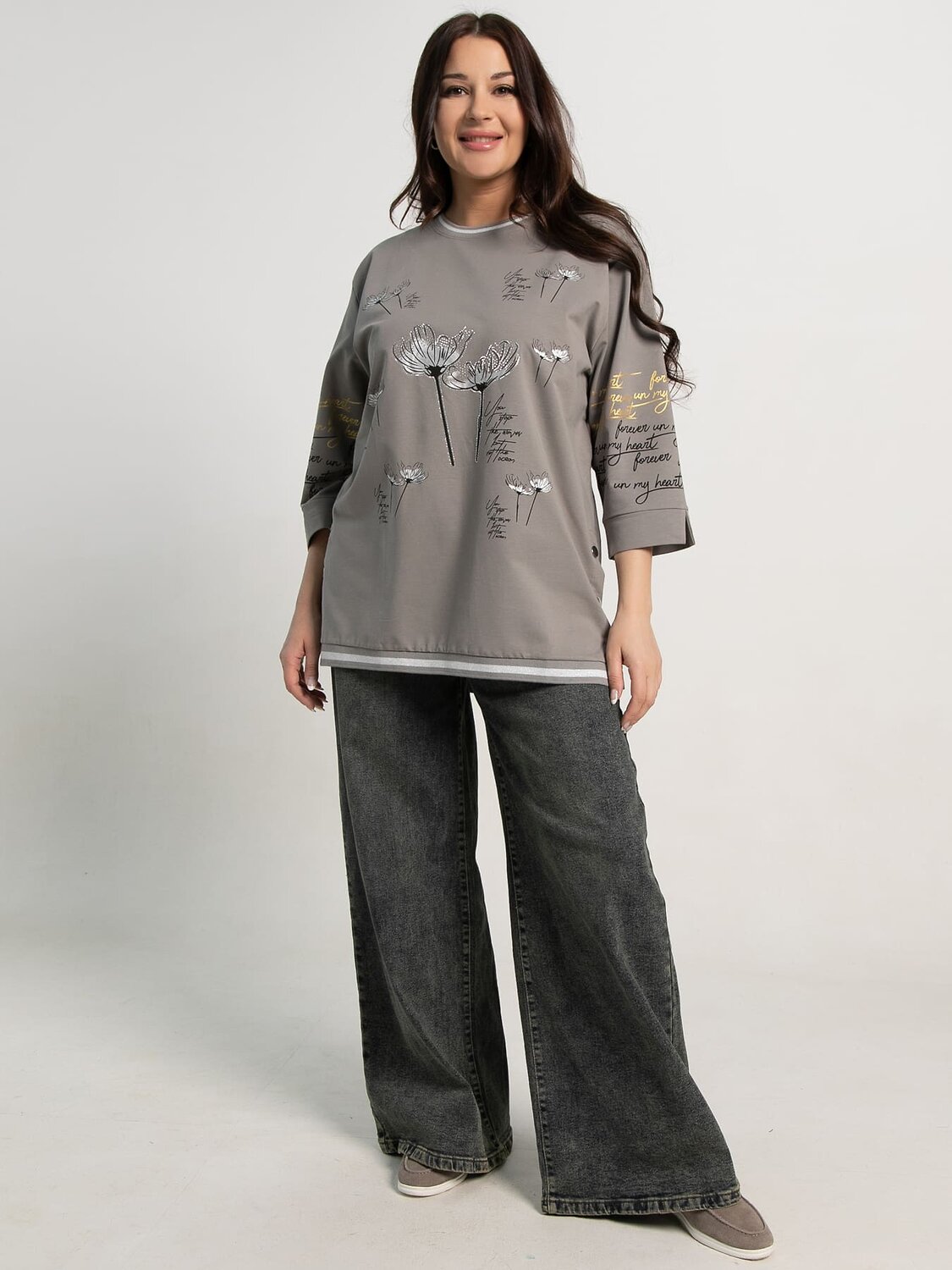 LT Collection Блуза 594026 Б15425-18М Серый