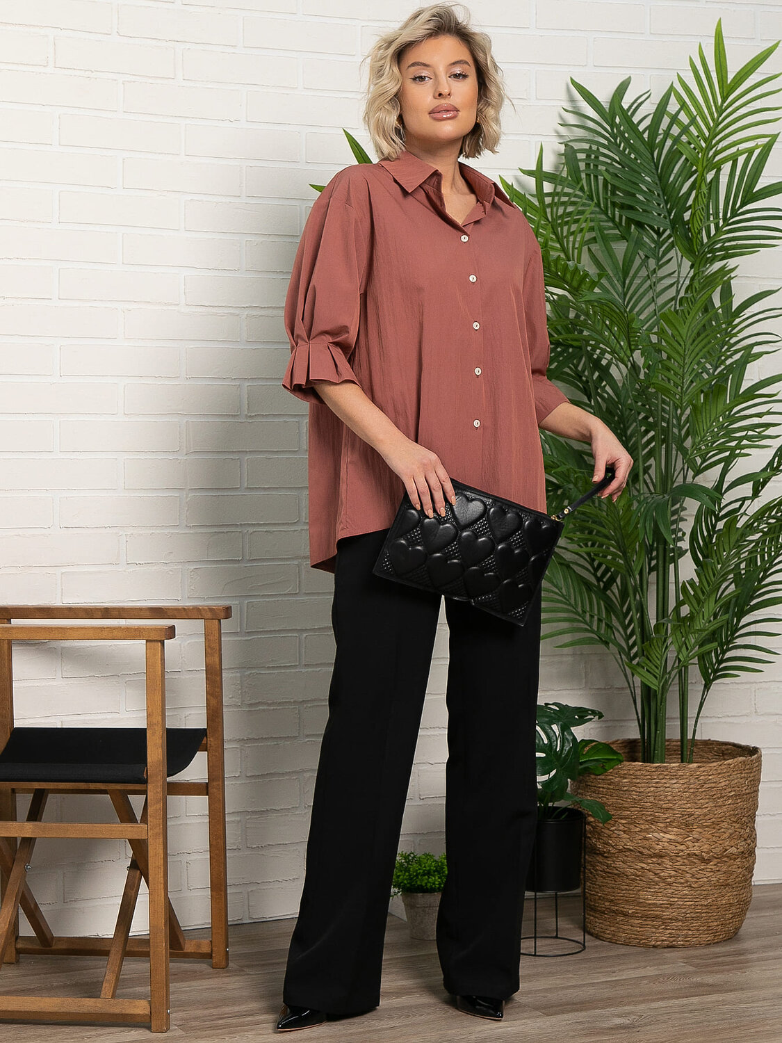 LT Collection Блуза 594052 Б15686-5М Терракот