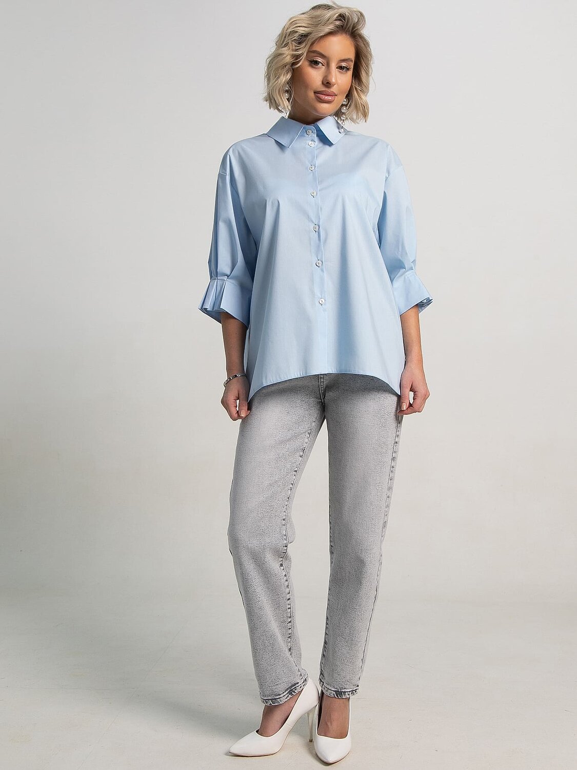 LT Collection Блуза 594060 Б15688-5М Голубой