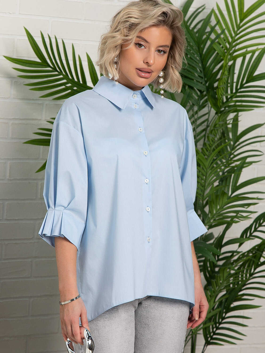 LT Collection Блуза 594060 Б15688-5М Голубой