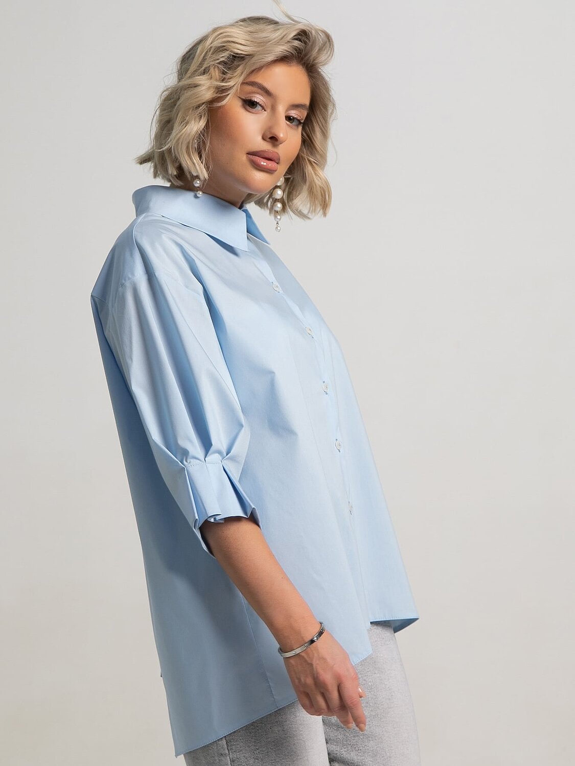 LT Collection Блуза 594060 Б15688-5М Голубой