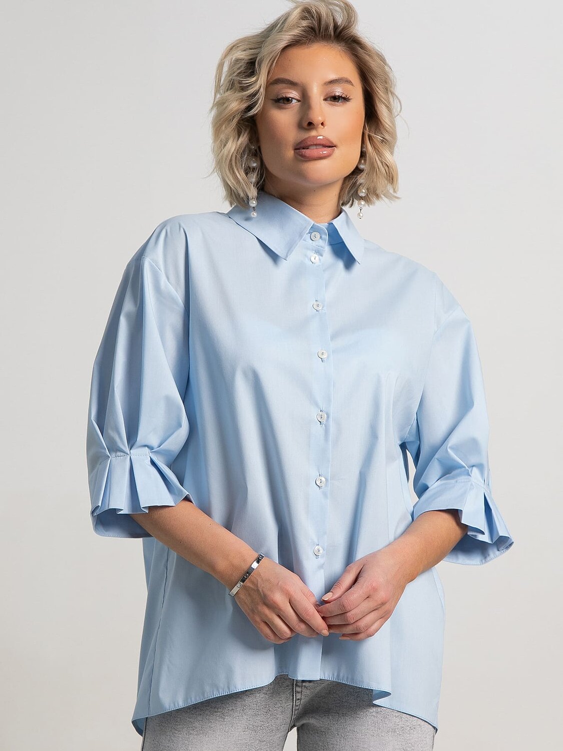 LT Collection Блуза 594060 Б15688-5М Голубой