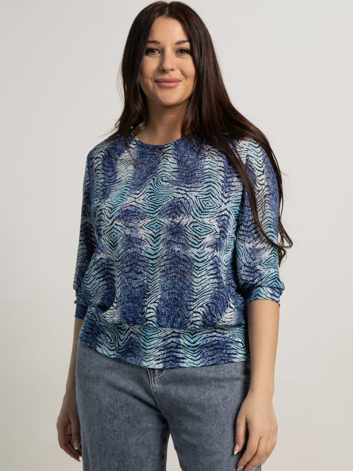 LT Collection Блуза 594071 Б15328-3М Синий