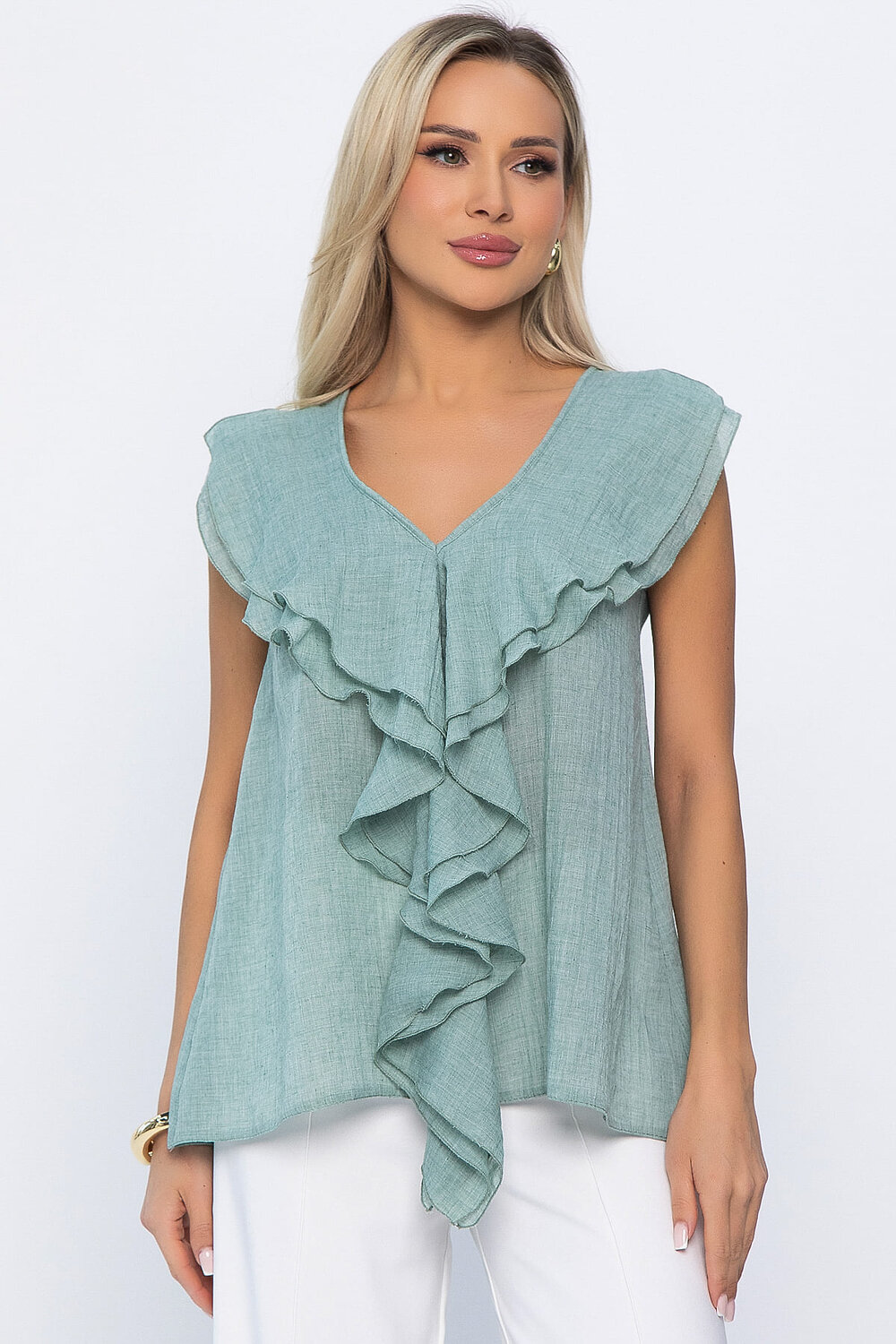 LT Collection Блуза 594075 Б15397-7М Зеленый