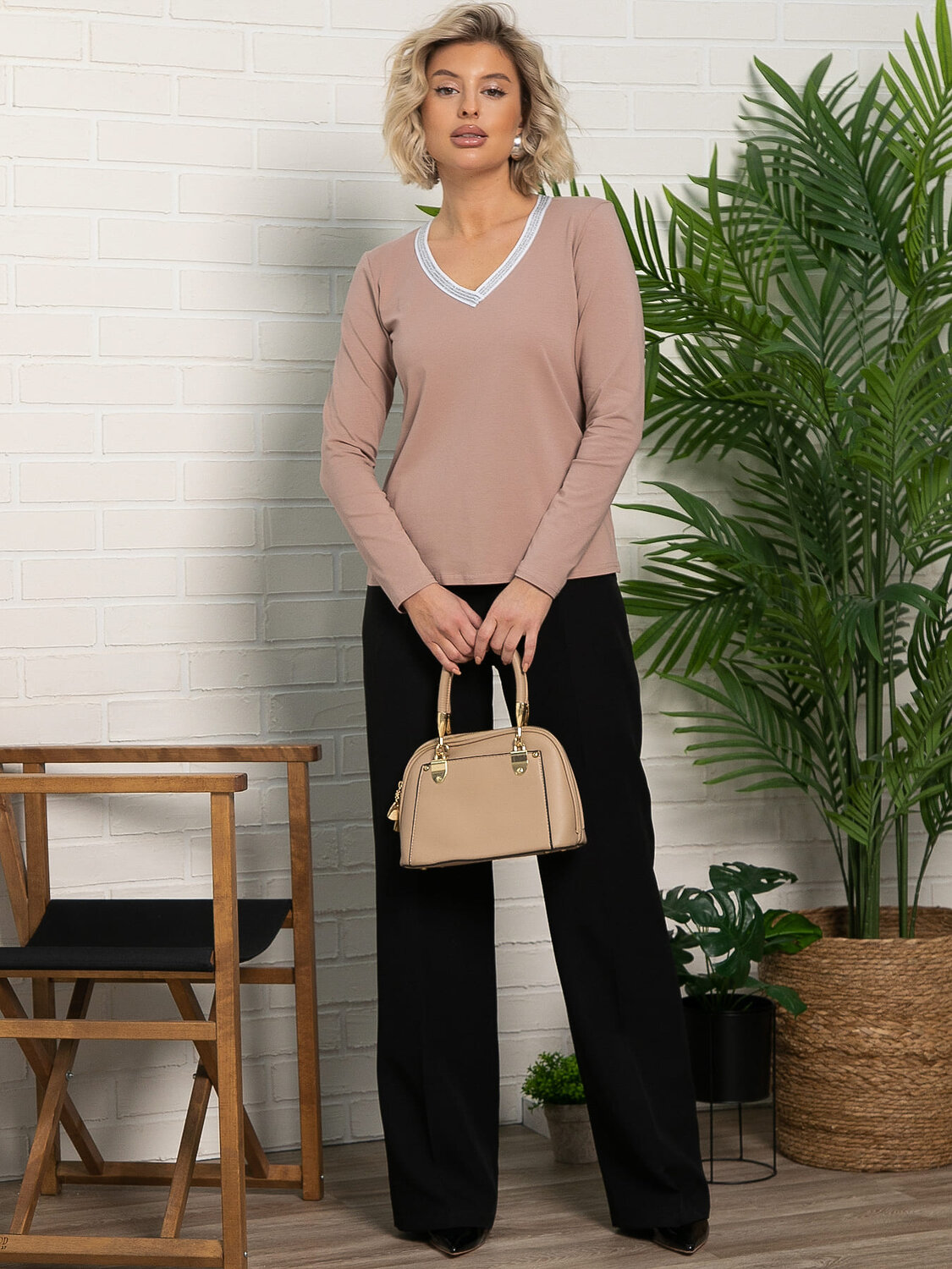 LT Collection Блуза 594092 Б15597-50М Бежевый