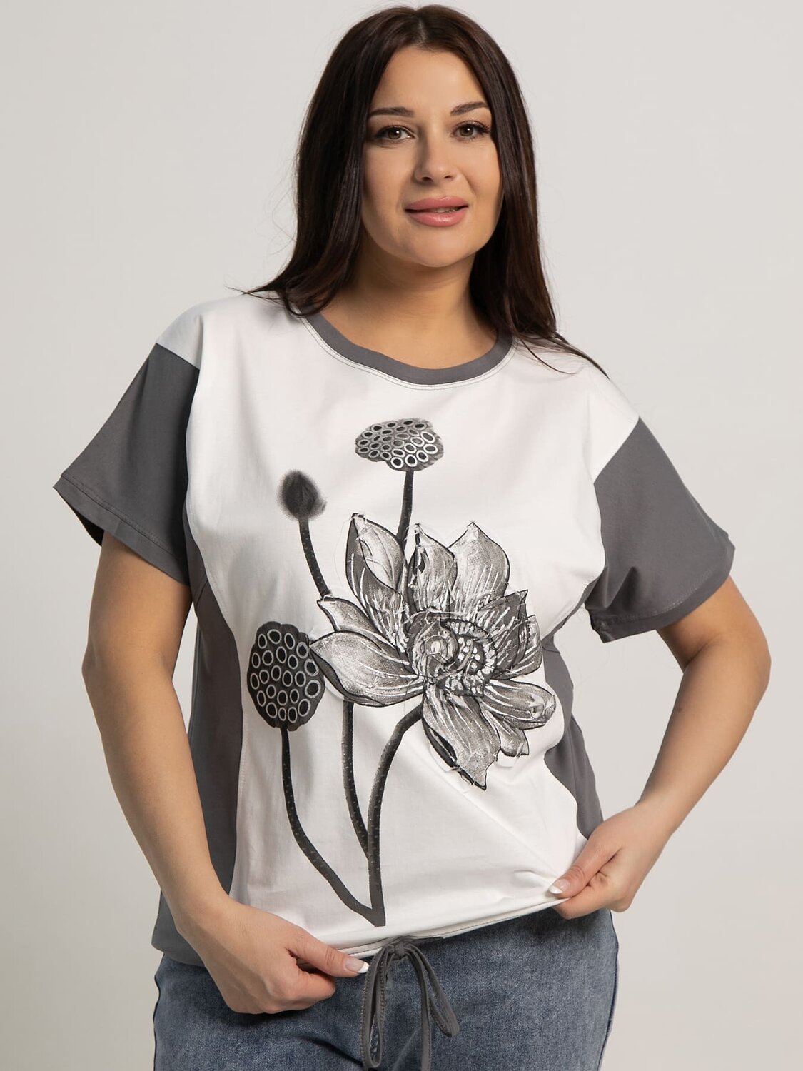 LT Collection Блуза 594100 Б15609-18М Серый
