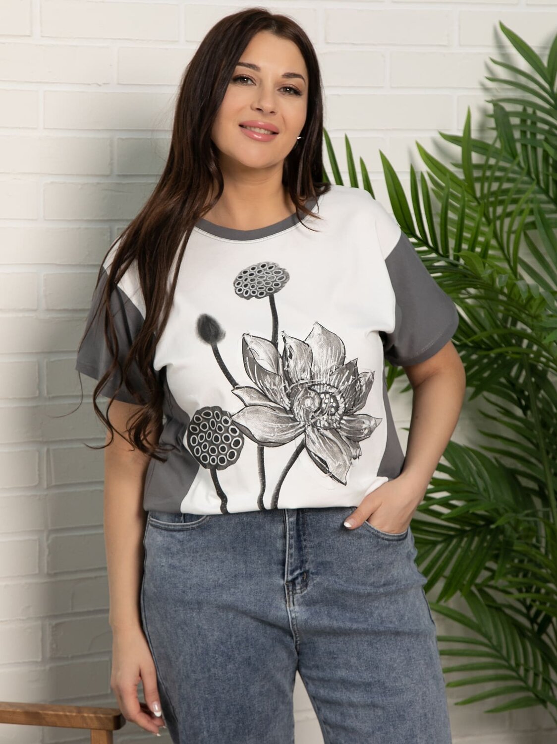 LT Collection Блуза 594100 Б15609-18М Серый