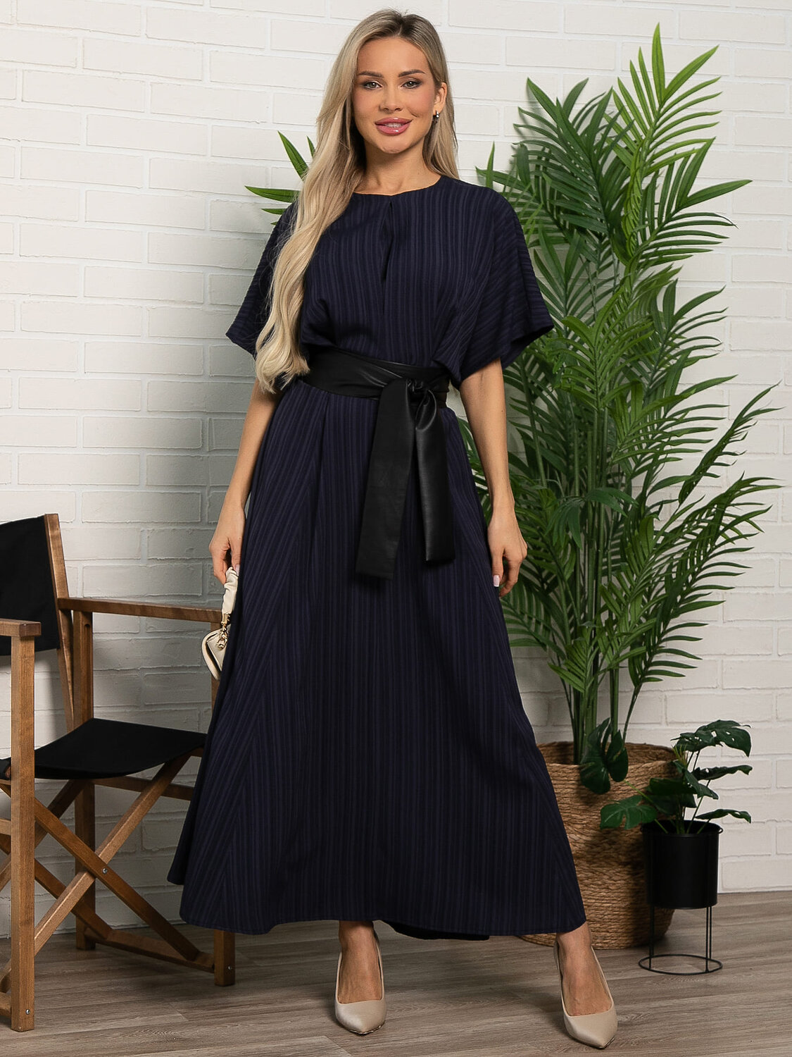 LT Collection Платье 594105 П15611-18М Темно-синий