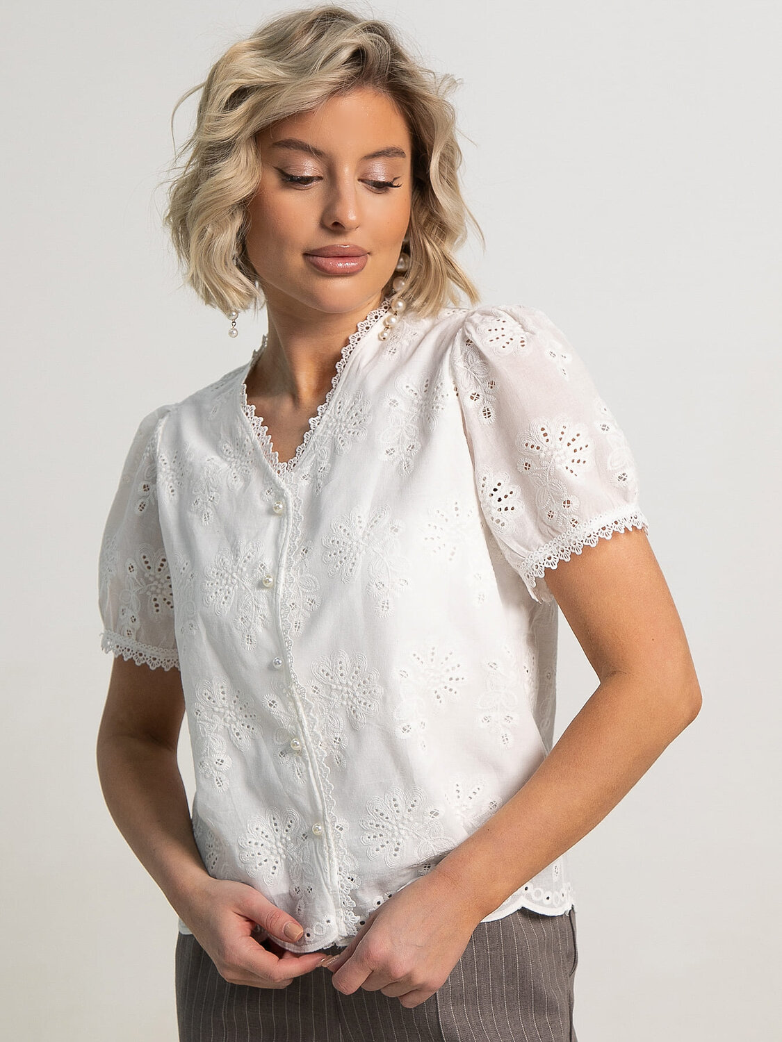 LT Collection Блуза 594122 Б15747-7М Белый