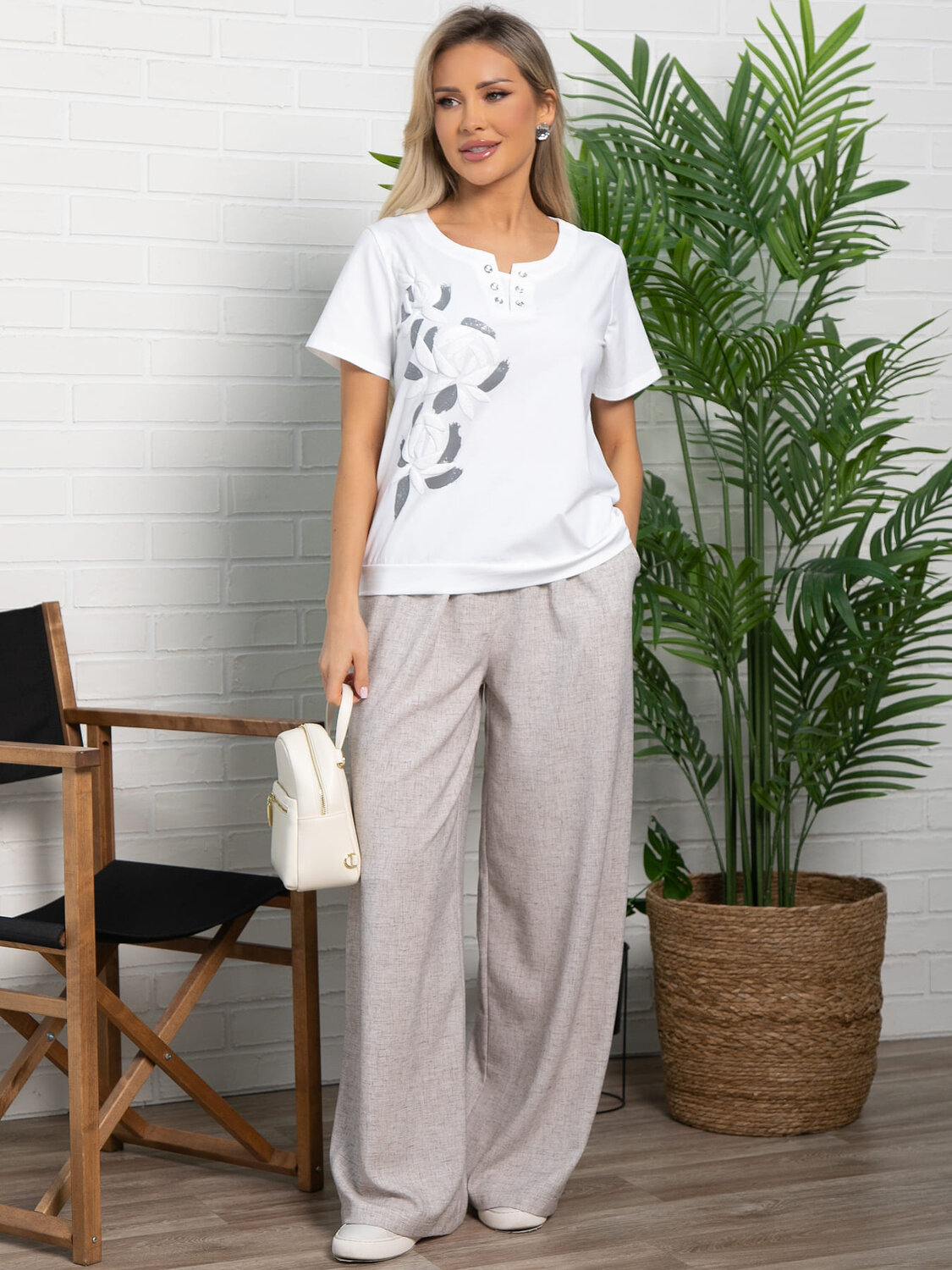 LT Collection Блуза 594405 Б15834-4М Белый