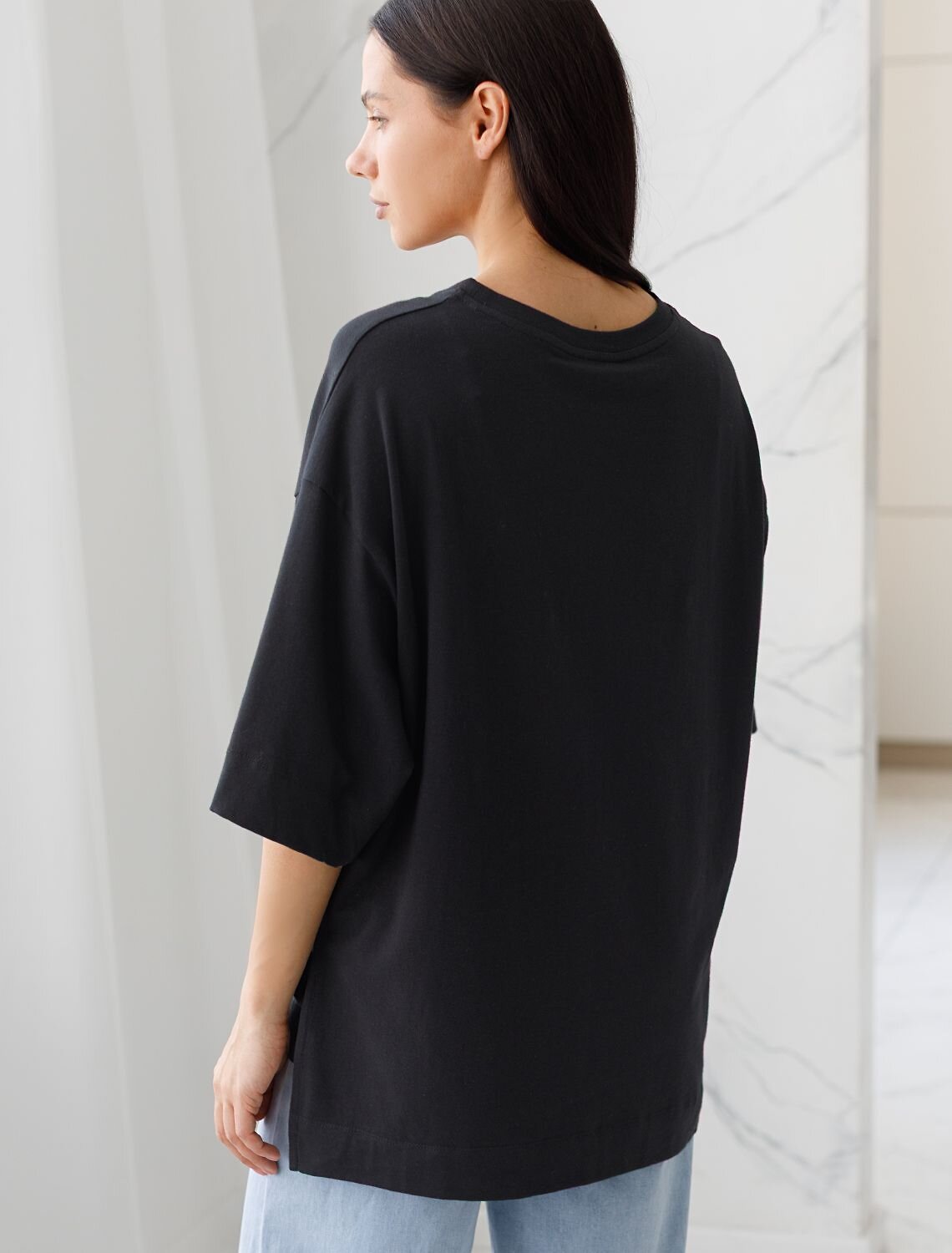 VILATTE Футболка 595025 D49.094 черный_fashion