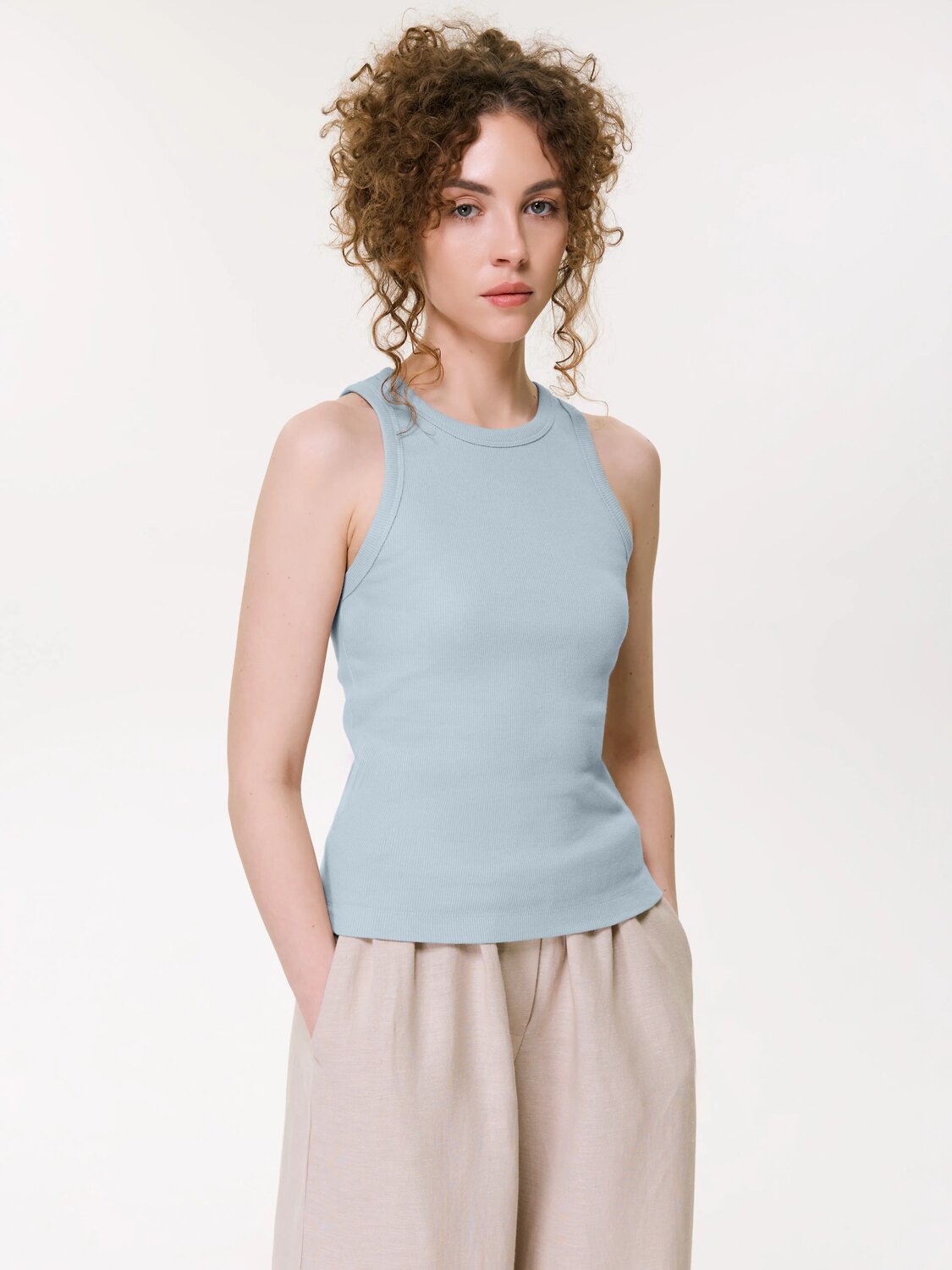 Conte elegant Майка 595165 BASIC COLLECTION LM 5022 (пакет) светло-синий