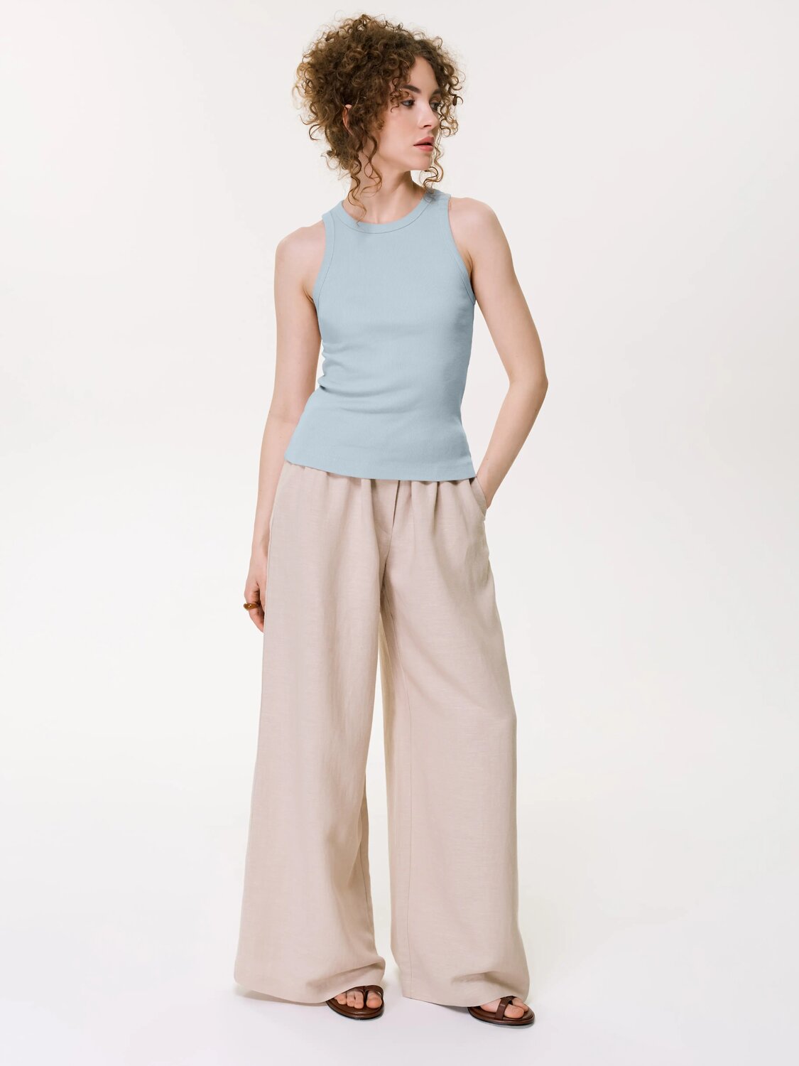 Conte elegant Майка 595165 BASIC COLLECTION LM 5022 (пакет) светло-синий