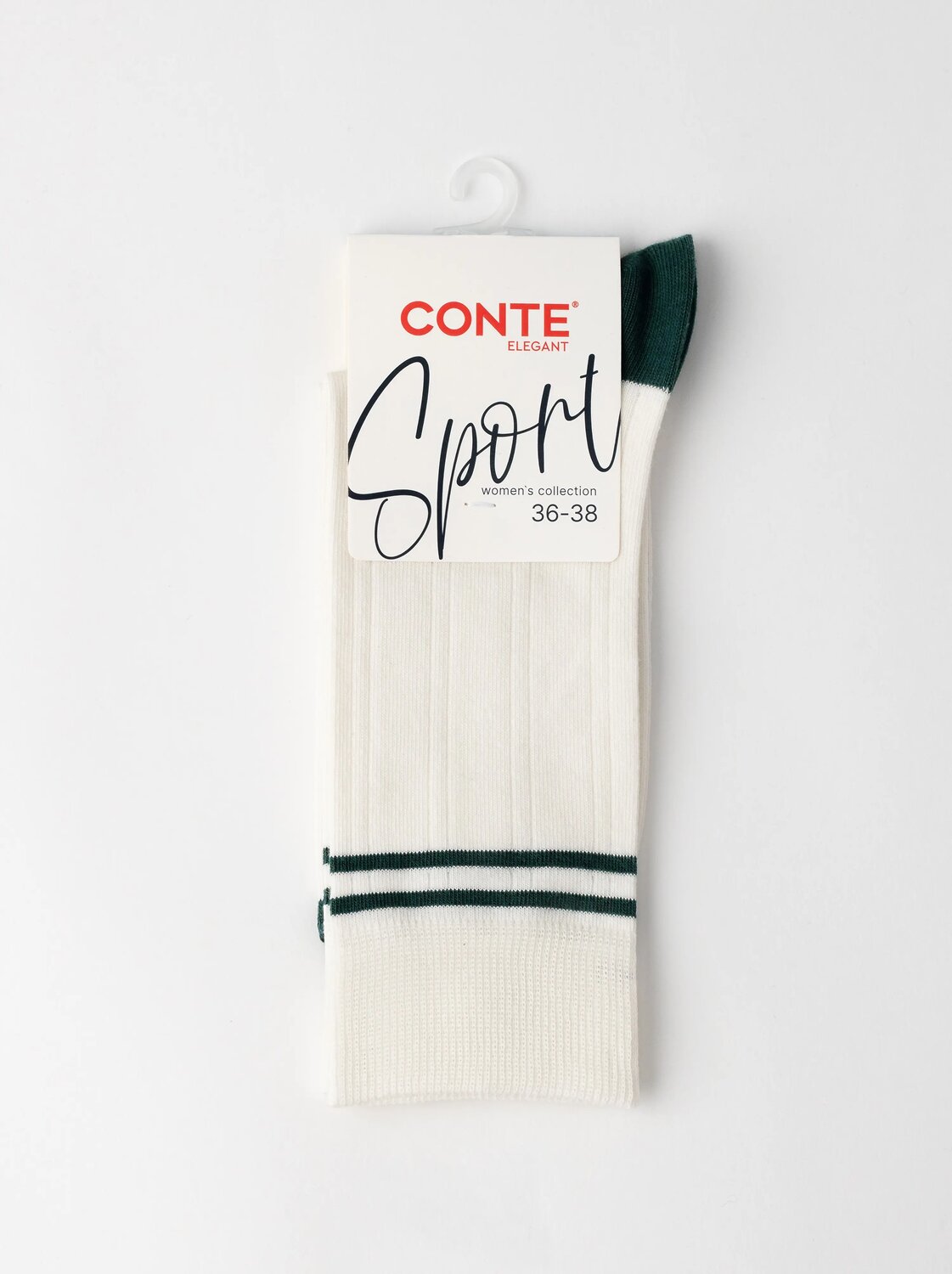 Conte elegant Носки 595186 SPORT 25С-191СП молочный-зеленый