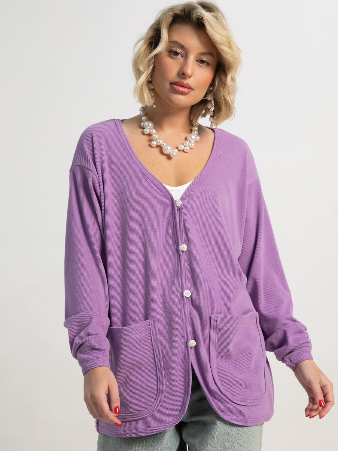 LT Collection Кардиган 595386 Б15594-39М Фиолетовый