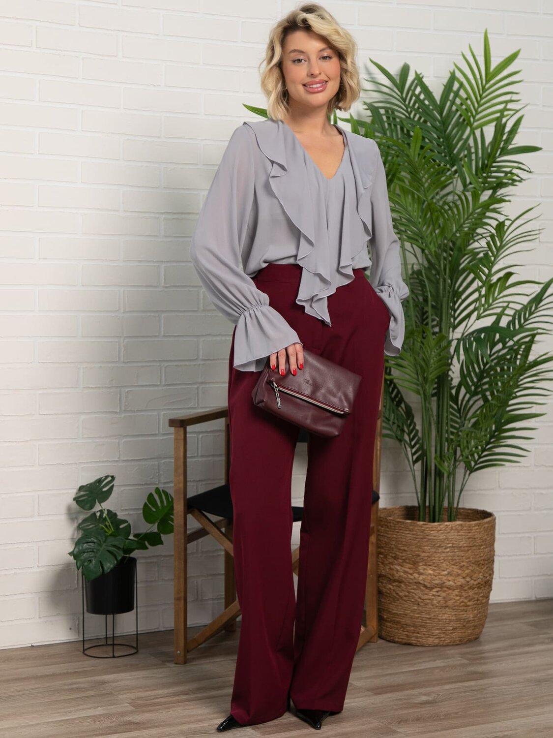 LT Collection Блуза 595393 Б15658-8М Серый