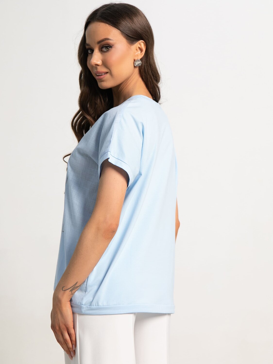 LT Collection Блуза 595419 Б15837-12М Голубой
