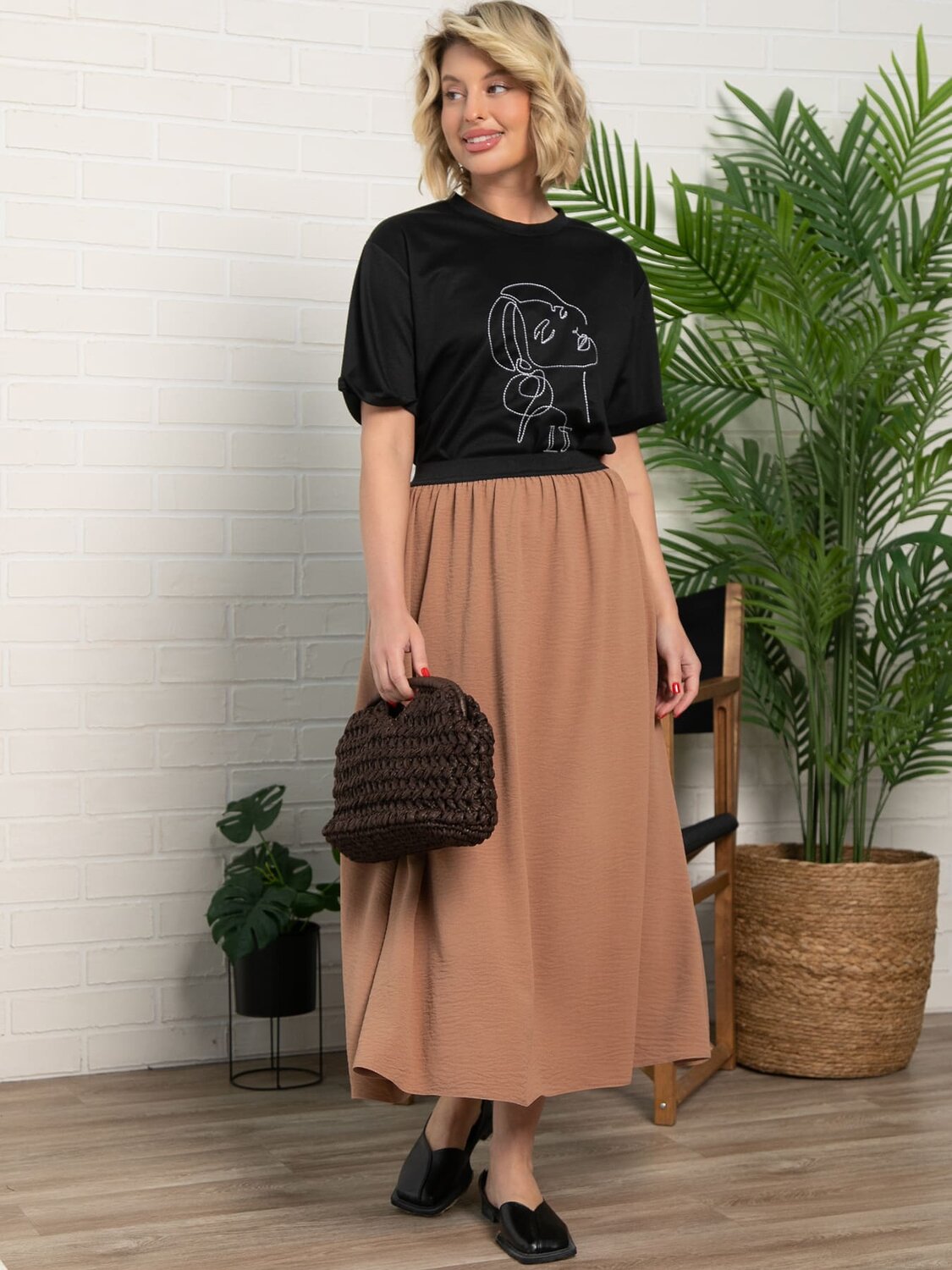 LT Collection Юбка 595426 Ю15858-30М Коричневый