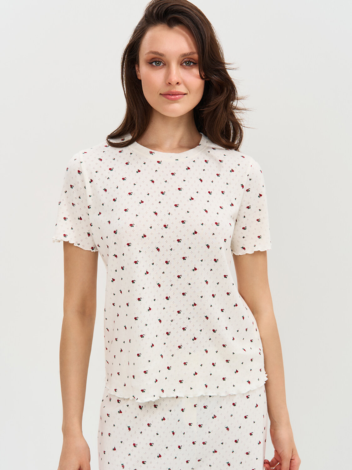Omsa Пижама 595470 OmD 0250D POINTELLE PRINT, СО Avorio (Молочный)