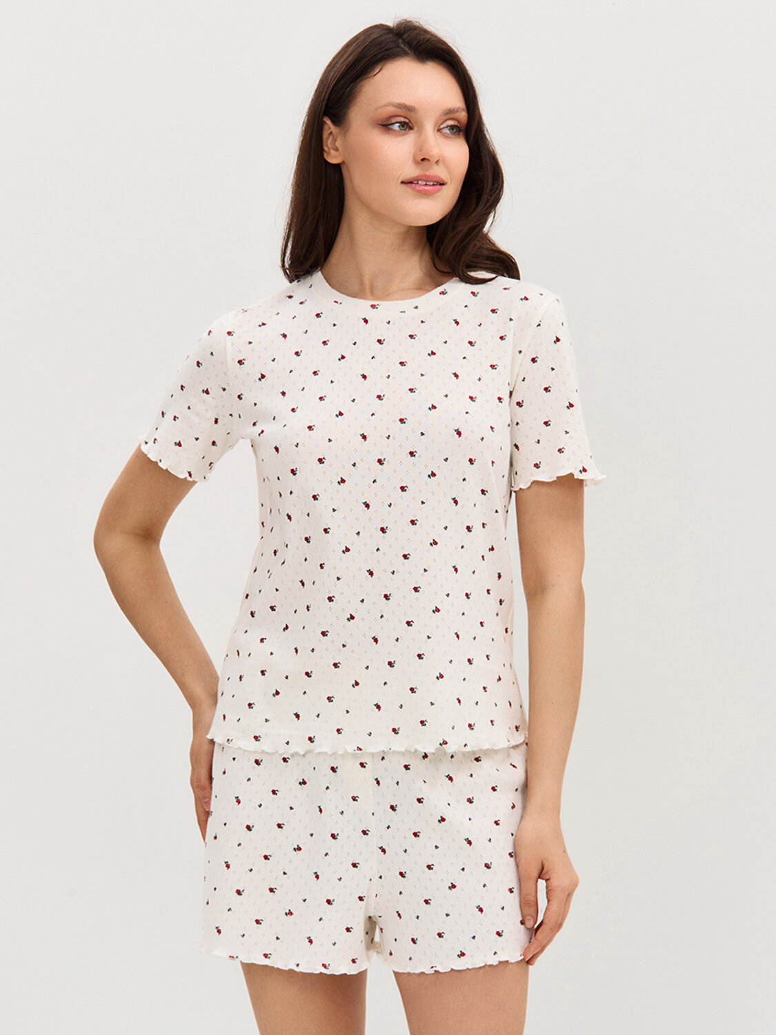 Omsa Пижама 595473 OmD 0260D POINTELLE PRINT, СО Avorio (Молочный)