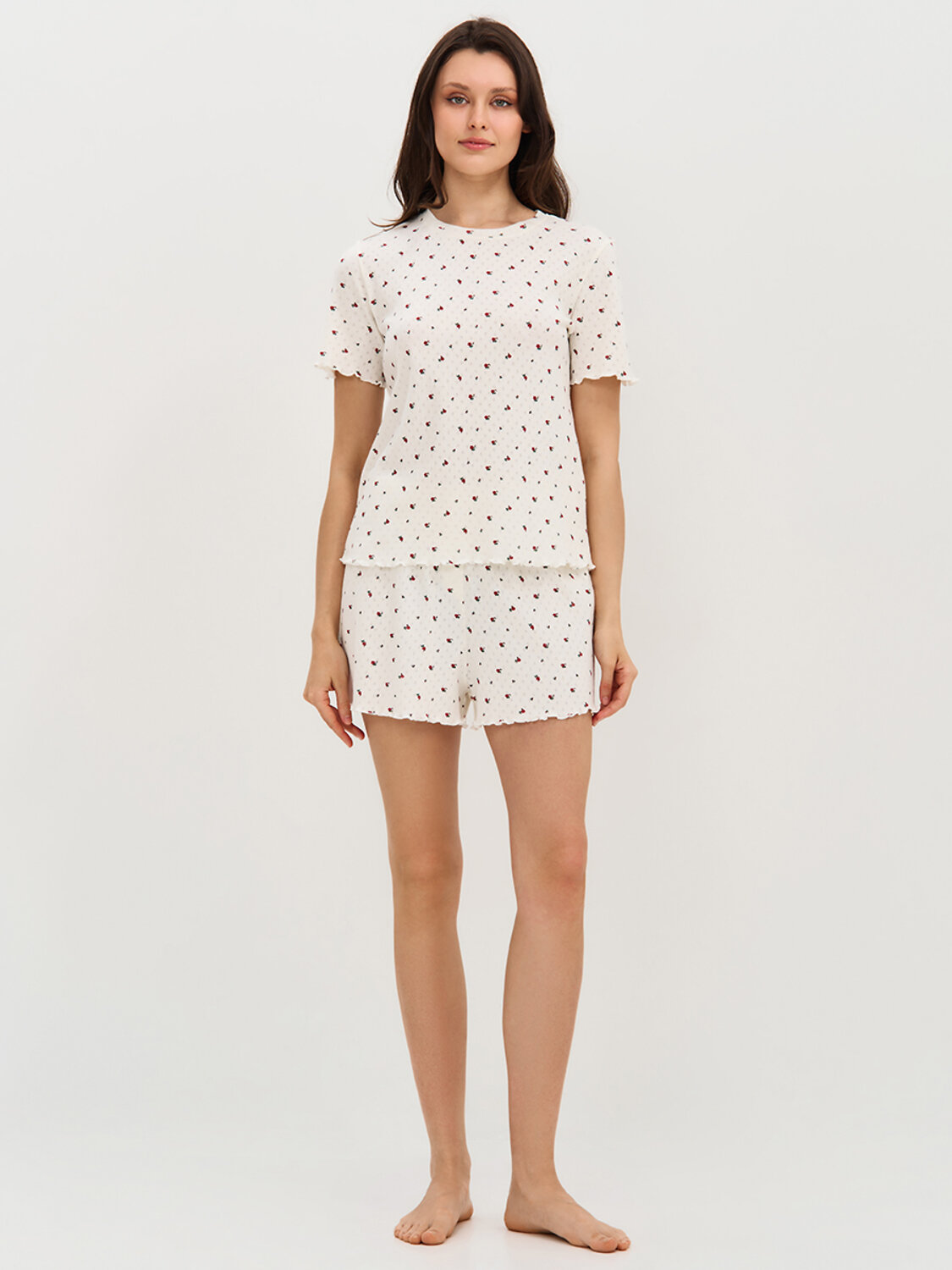 Omsa Пижама 595473 OmD 0260D POINTELLE PRINT, СО Avorio (Молочный)