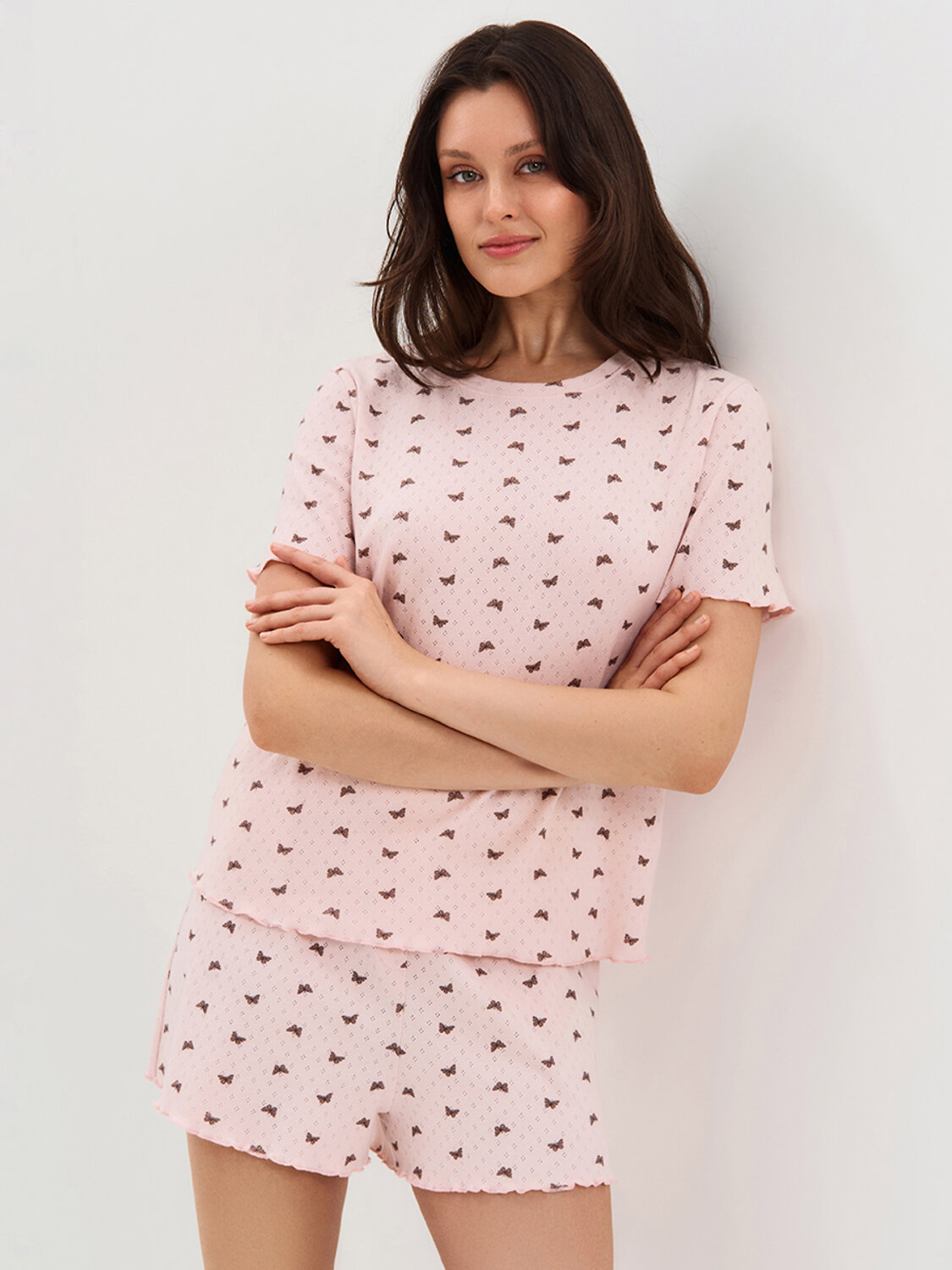 Omsa Пижама 595479 OmD 0260D POINTELLE PRINT, СО Rosa (Розовый)