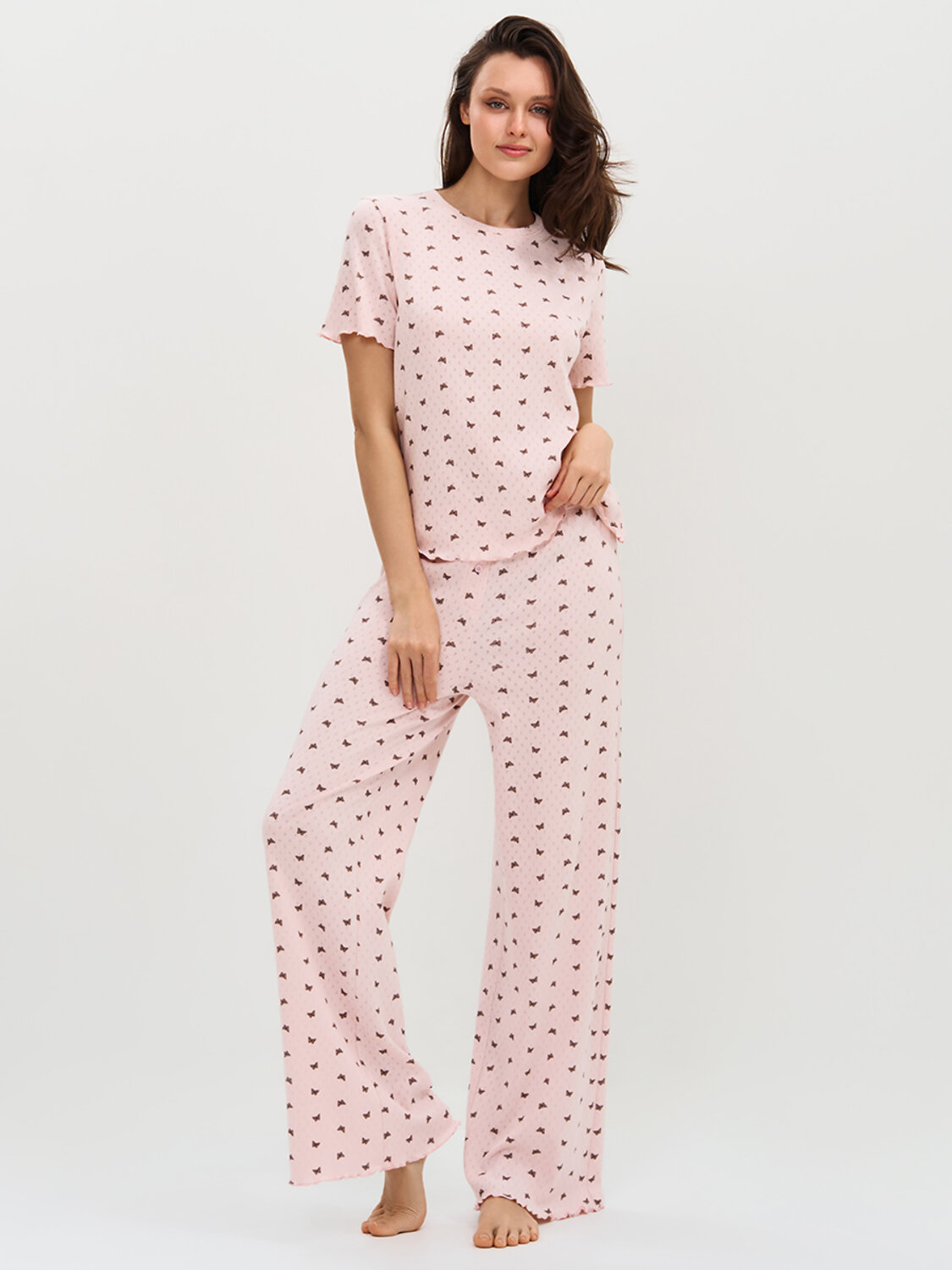 Omsa Пижама 595484 OmD 0250D POINTELLE PRINT, СО Rosa (Розовый)