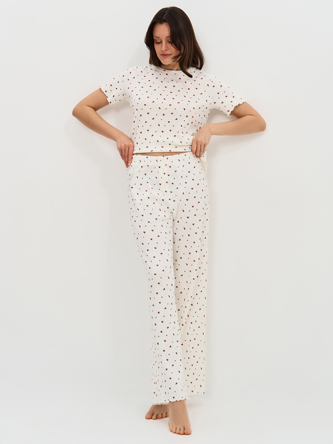 Omsa Пижама 595484 OmD 0250D POINTELLE PRINT, СО Rosa (Розовый)