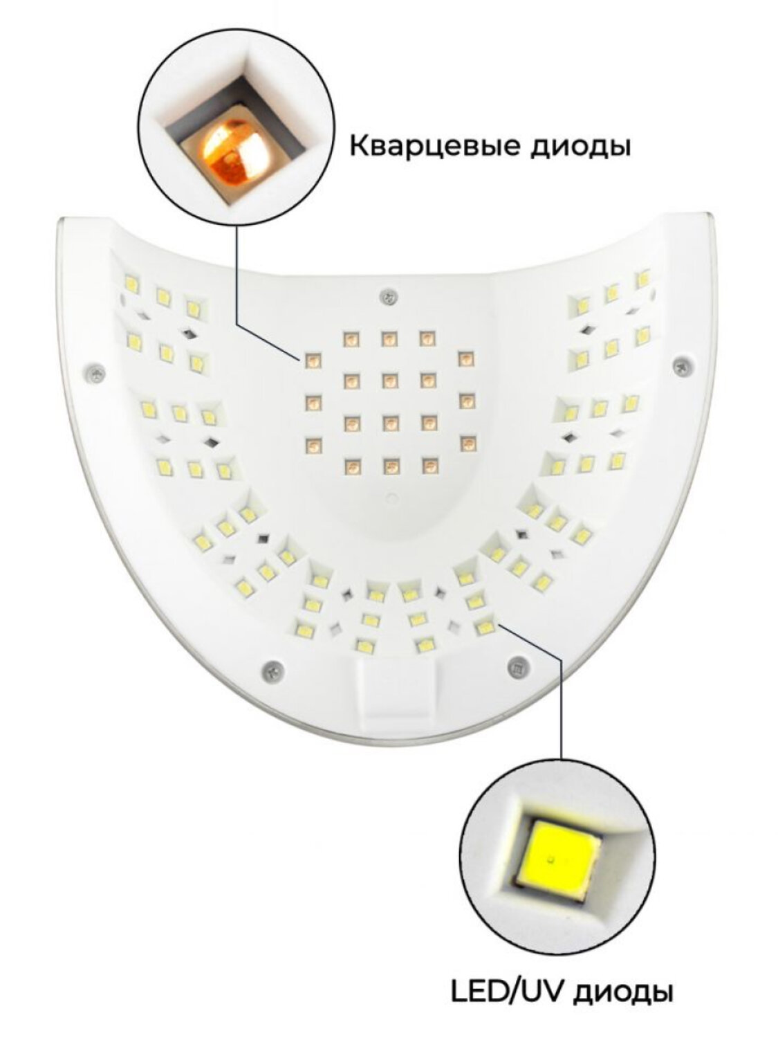 MANITA Лампа для маникюра профессиональная MP-111, LED/UV, 288/54W, белая 595545 28514 