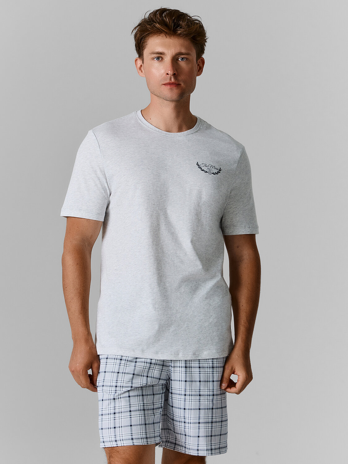 MARK FORMELLE Комплект 595865 591038 серый меланж+клетка на св.сером