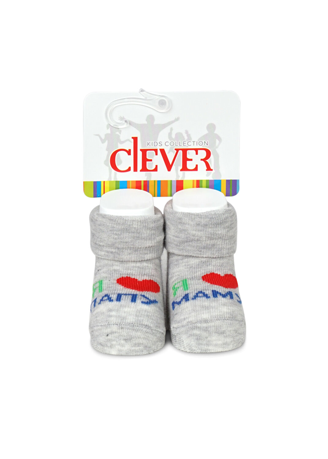 CLEVER Носки 596014 С124 7-8 меланж св.серый