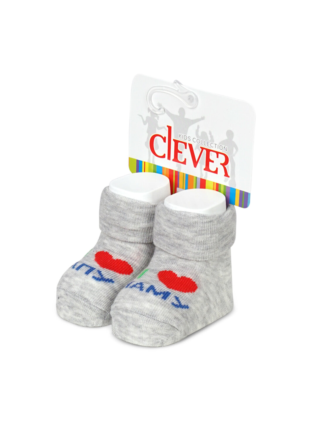 CLEVER Носки 596014 С124 7-8 меланж св.серый