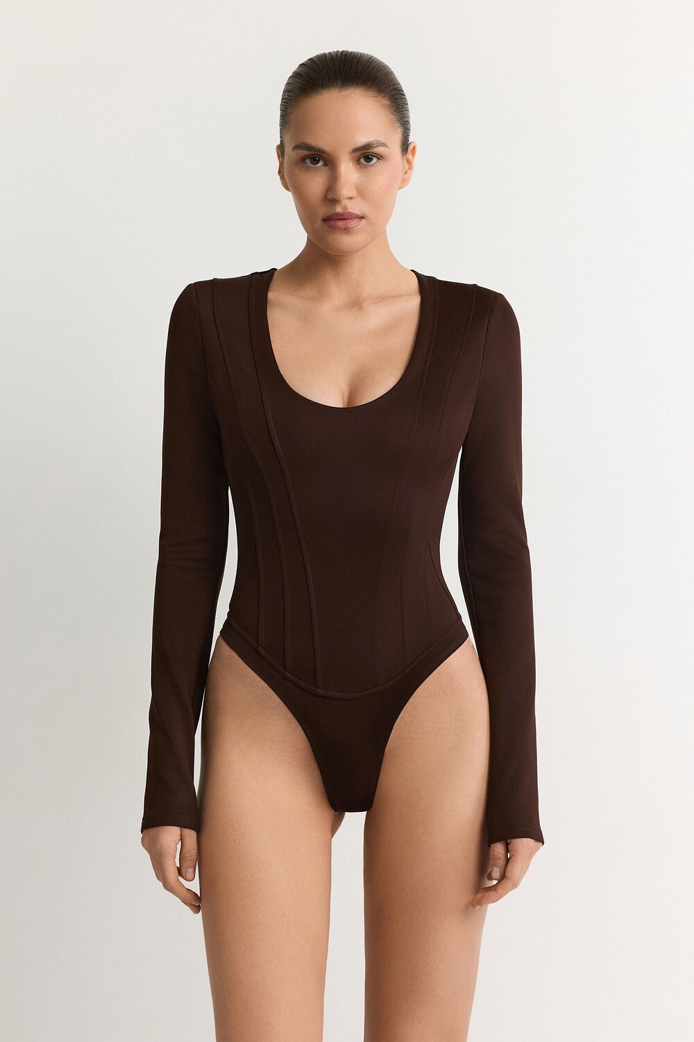 TOPTOP STUDIO Боди 596102 TTS.023.18296.700 Коричневый