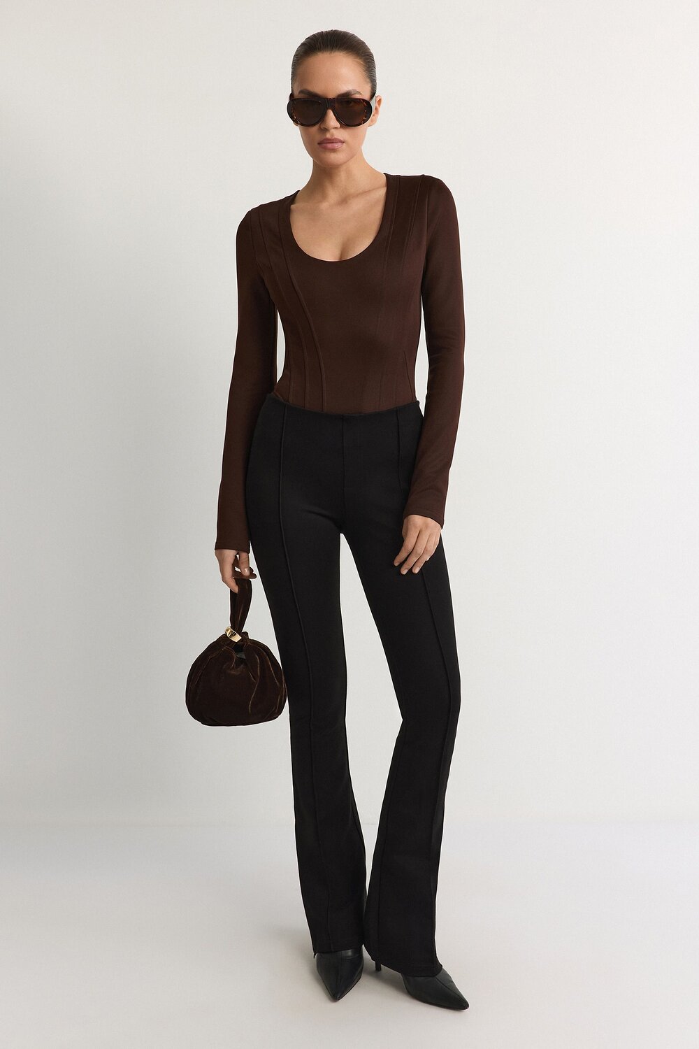 TOPTOP STUDIO Боди 596102 TTS.023.18296.700 Коричневый