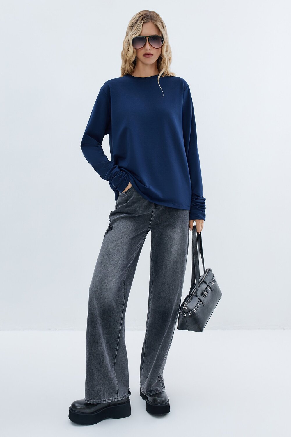 TOPTOP Лонгслив 596431 TT.025.16696.620 Синий