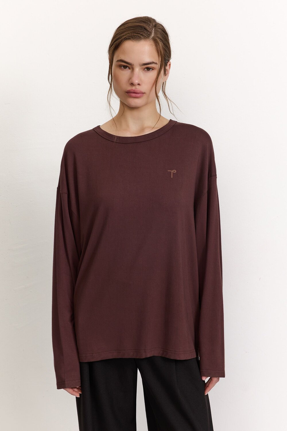 TOPTOP Лонгслив 596447 TT.025.17839.700 Коричневый