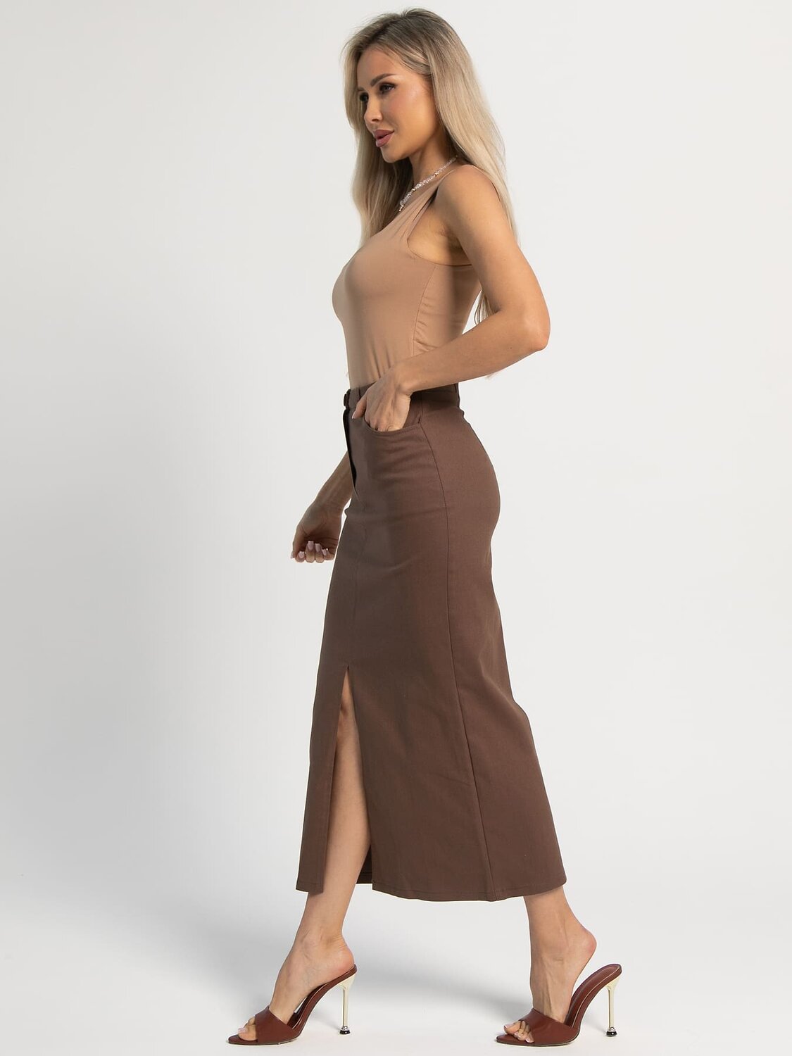 LT Collection Юбка 596516 Ю15951-4М Коричневый