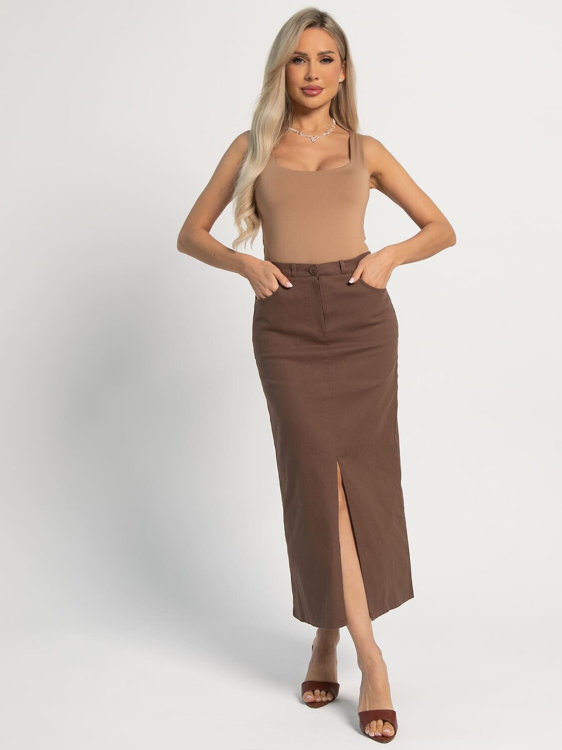 LT Collection Юбка 596516 Ю15951-4М Коричневый