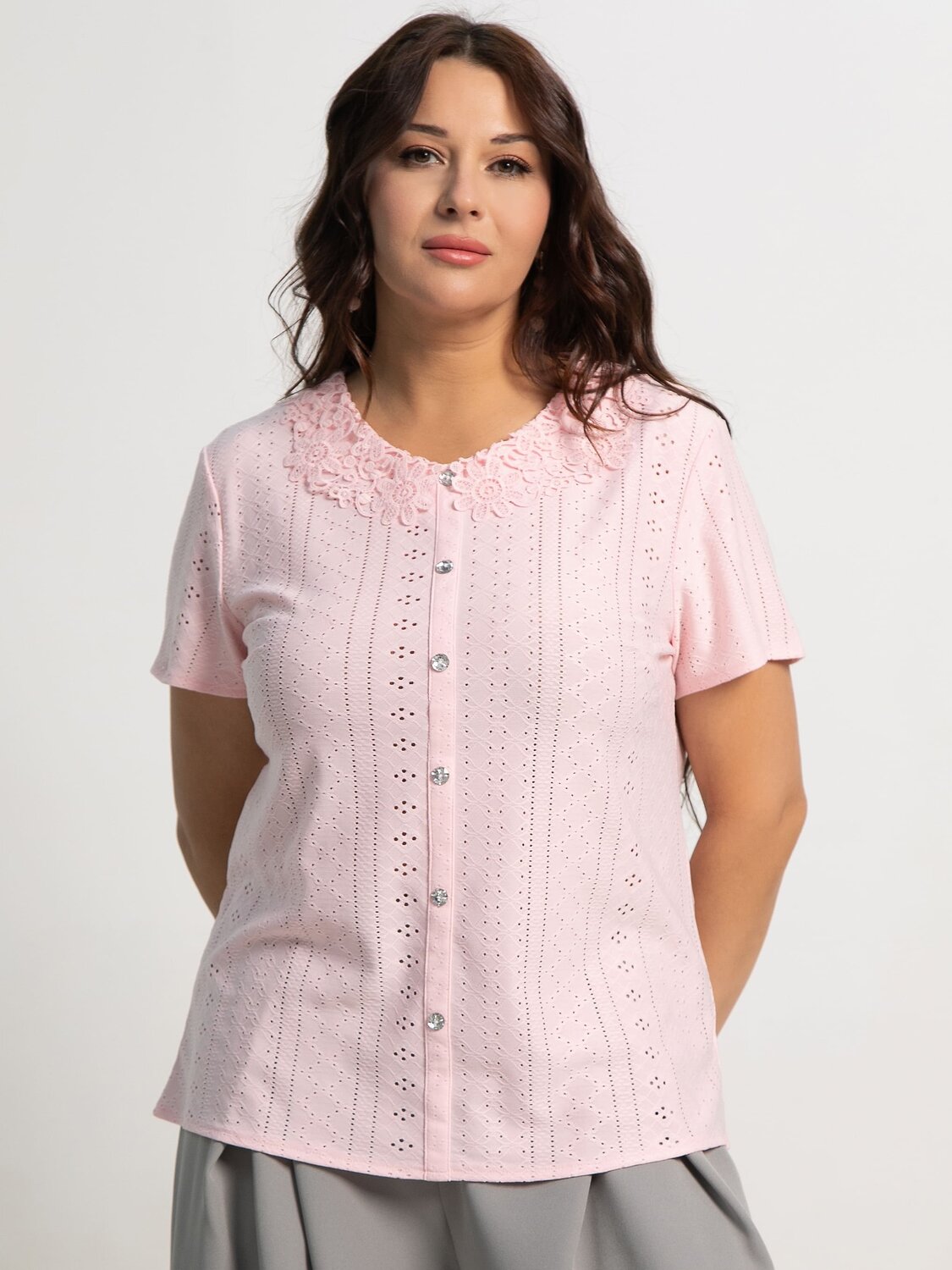 LT Collection Блуза 596520 Б15946-20М Розовый